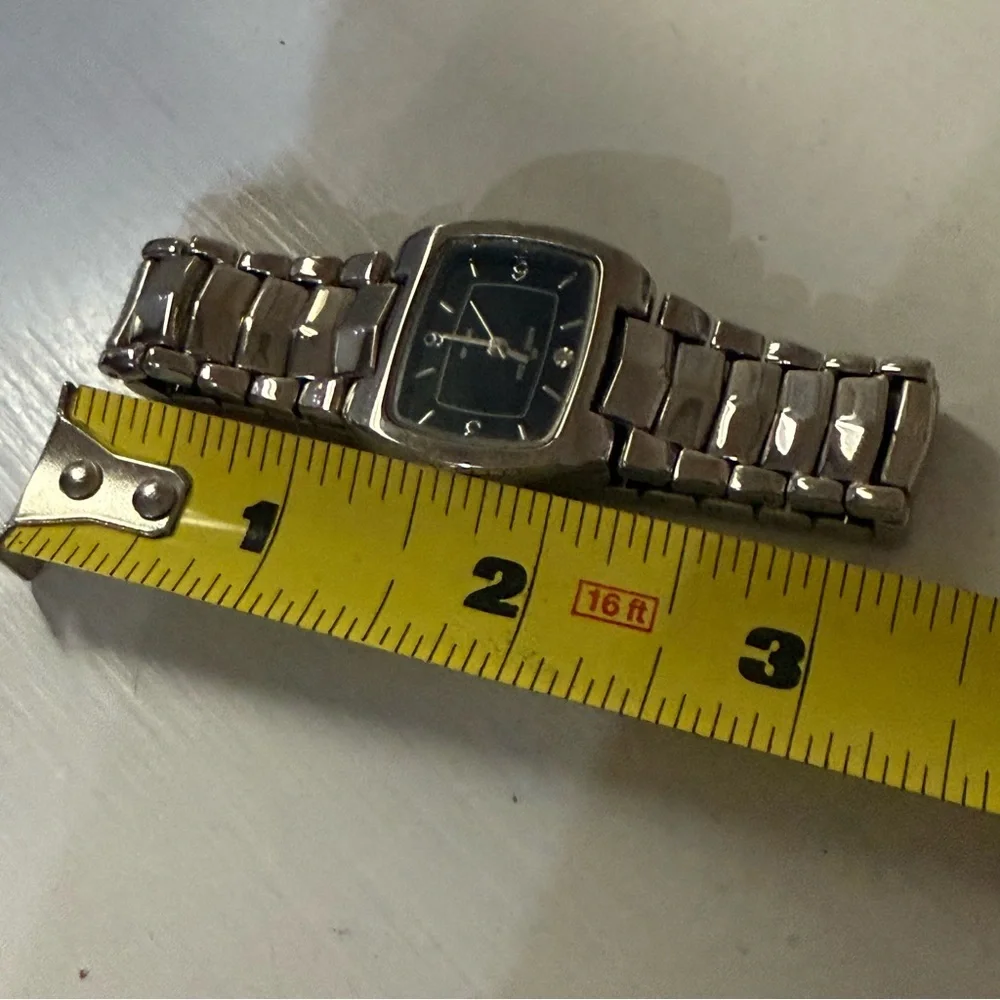 ANNE KLEIN Silver Stainless Steel Watch / Black Face dial